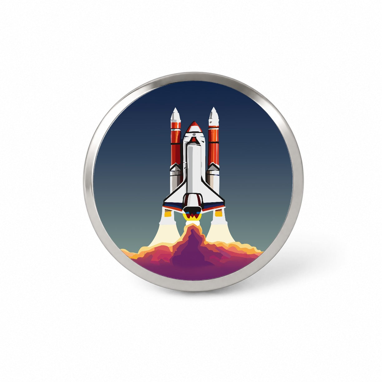 Space Shuttle Launch Blasting Off Novelty Hat Backpack Lapel Pin