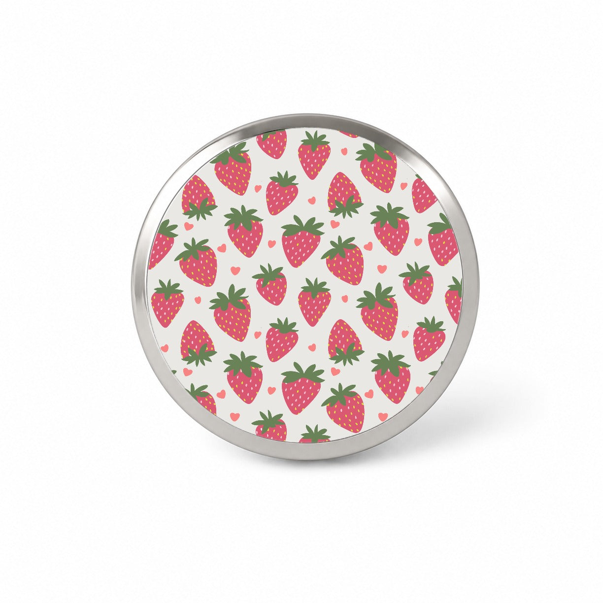 Strawberries Strawberry Hearts Pattern Novelty Hat Backpack Lapel Pin