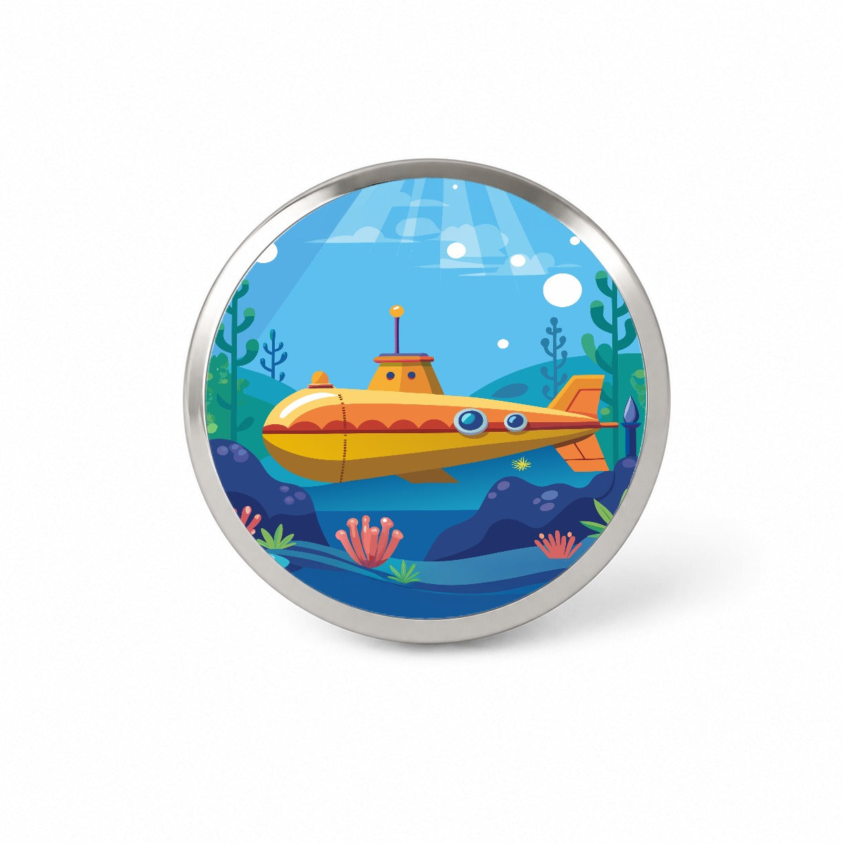 Submarine Under Water Novelty Hat Backpack Lapel Pin