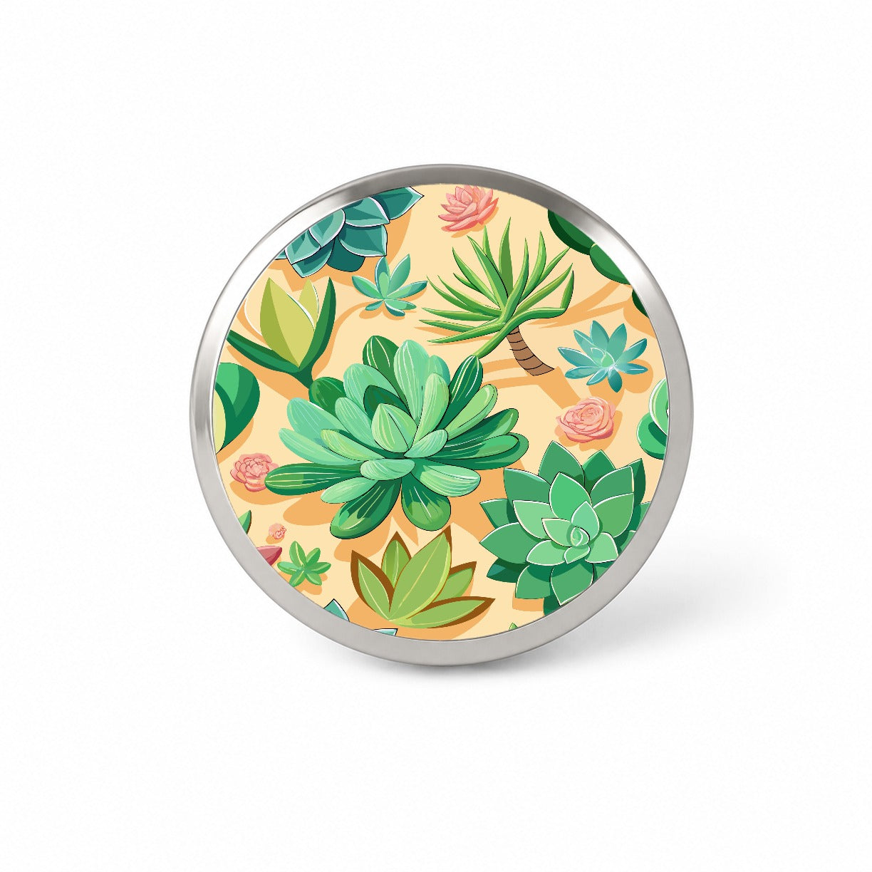 Succulents Scattered Pattern Novelty Hat Backpack Lapel Pin
