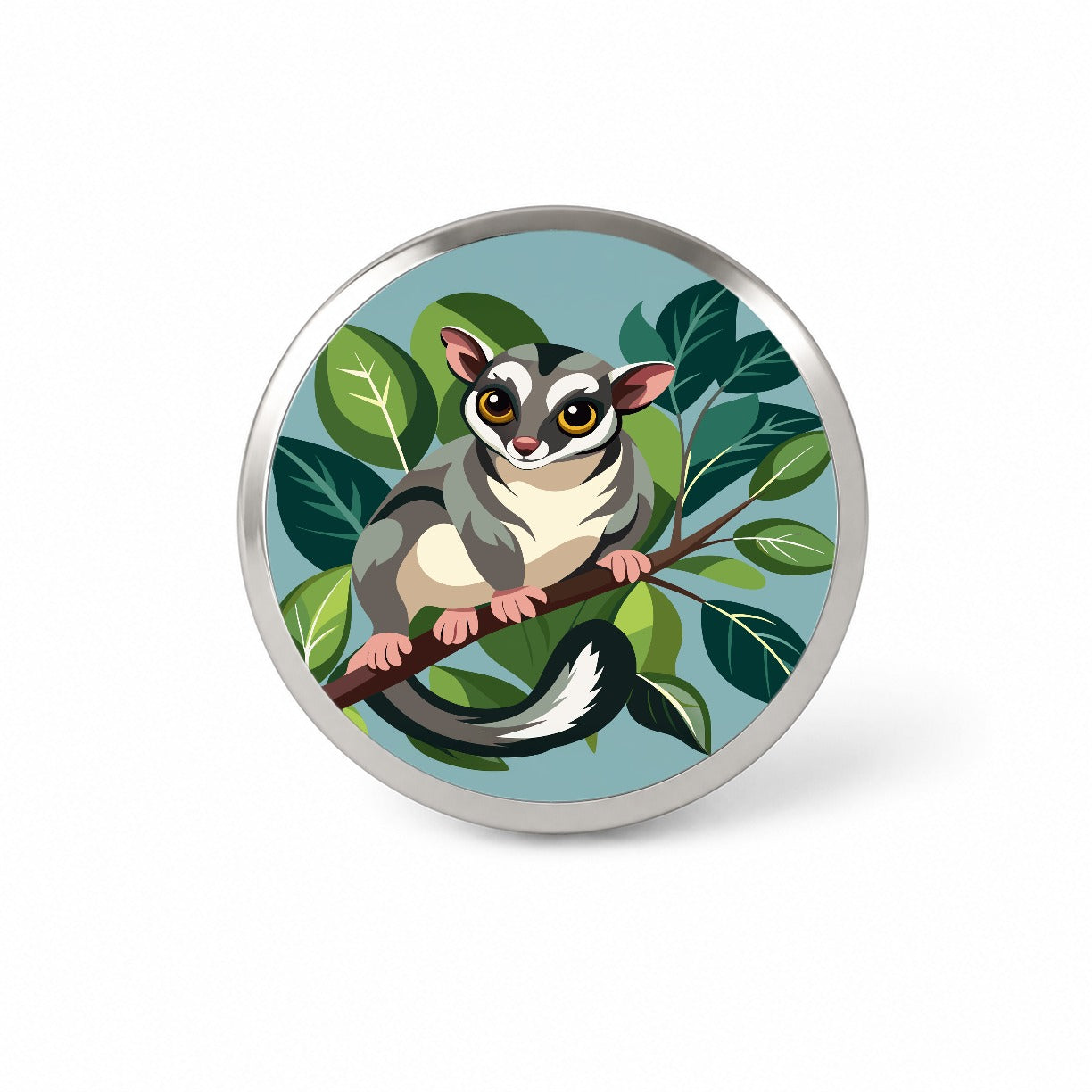 Sugar Glider on Tree Branch Novelty Hat Backpack Lapel Pin