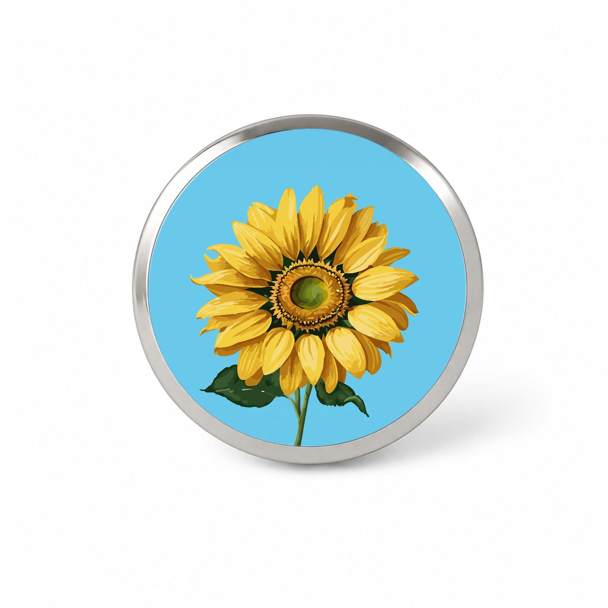 Sunflower Summer Flower with Stem Novelty Hat Backpack Lapel Pin