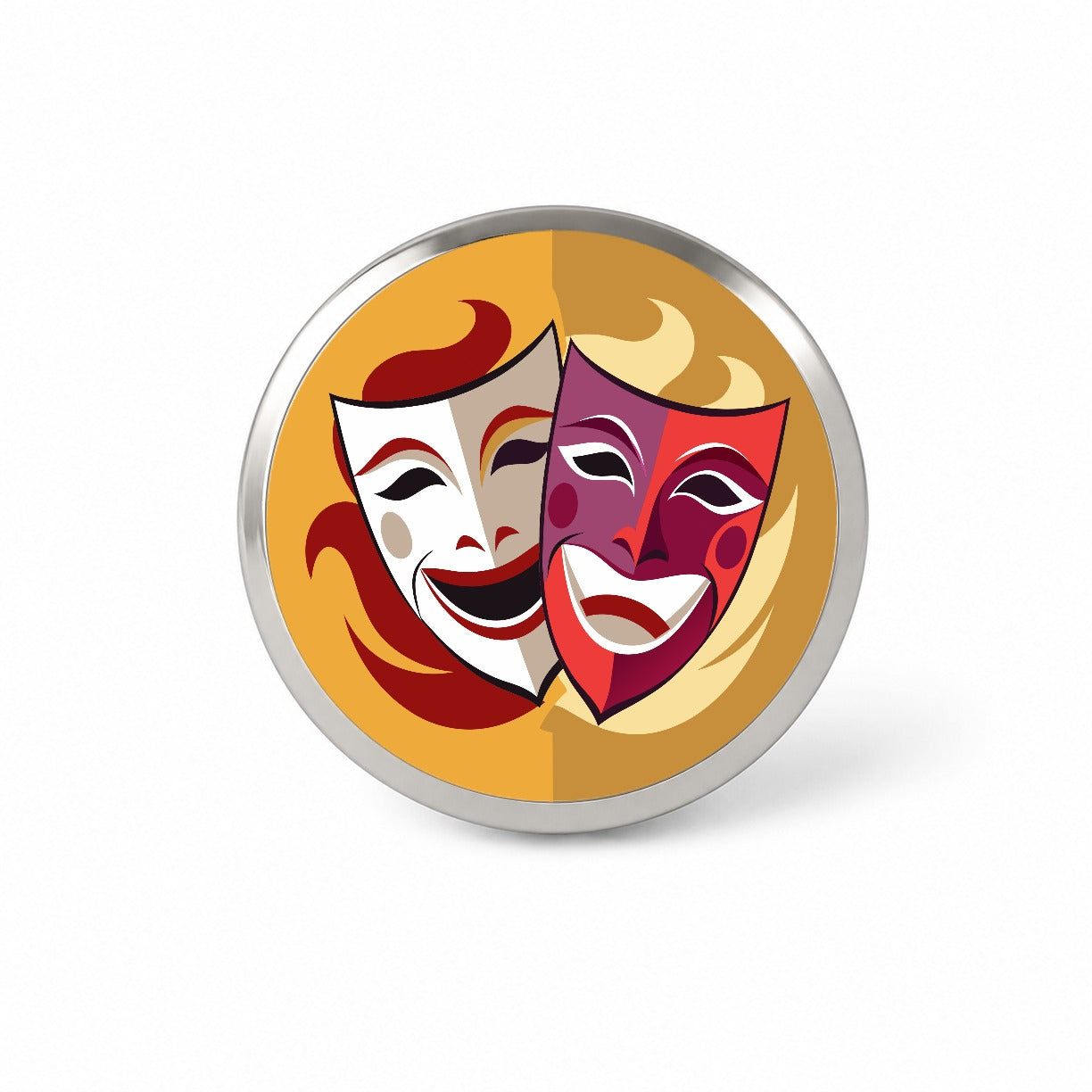 Theater Drama Masks Theatre Acting Actors Novelty Hat Backpack Lapel Pin
