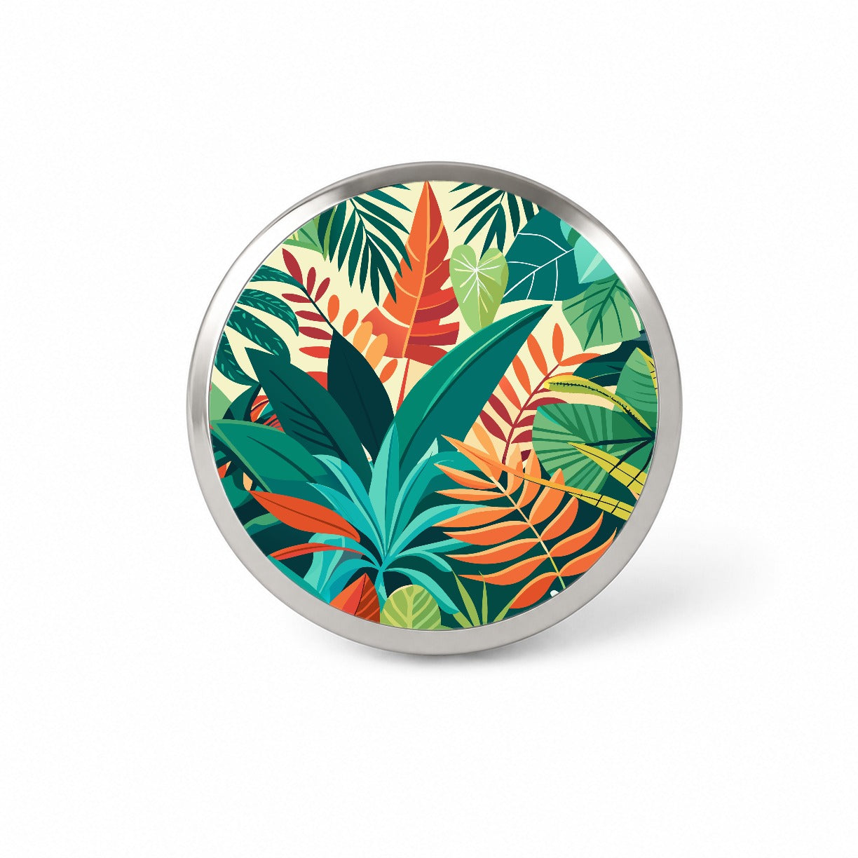 Tropical Leaves Foliage Novelty Hat Backpack Lapel Pin