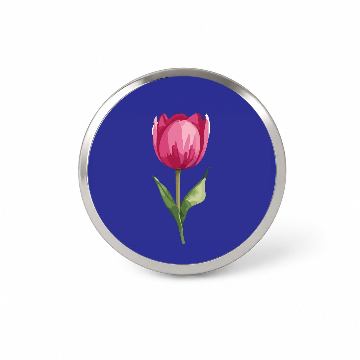 Tulip Flower Pink Watercolor Novelty Hat Backpack Lapel Pin