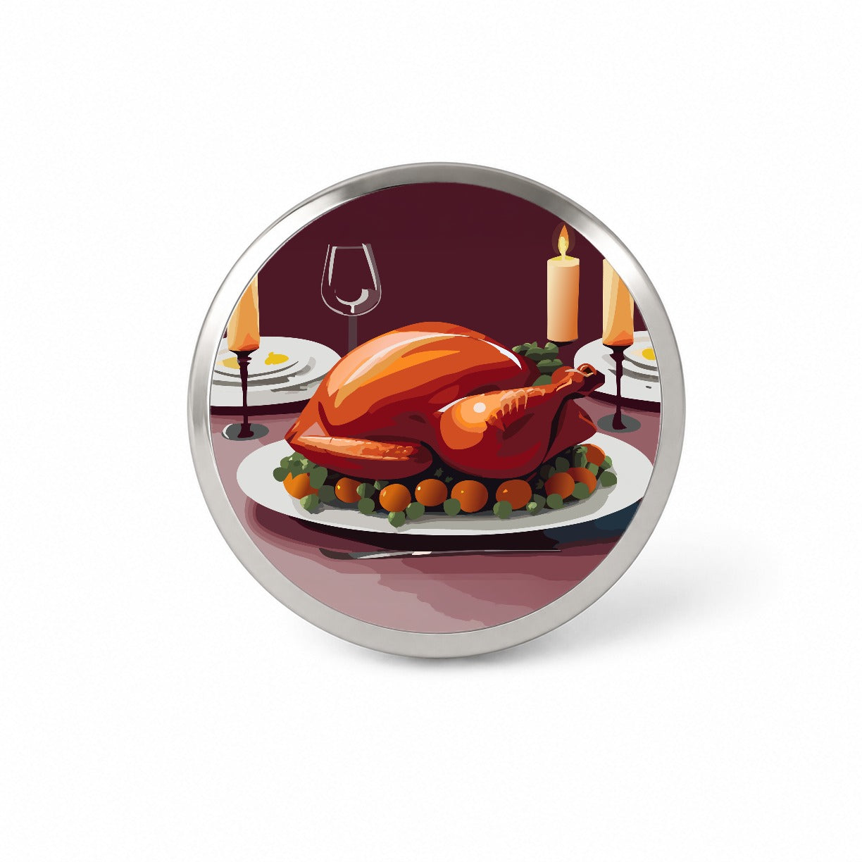 Turkey Thanksgiving Novelty Hat Backpack Lapel Pin