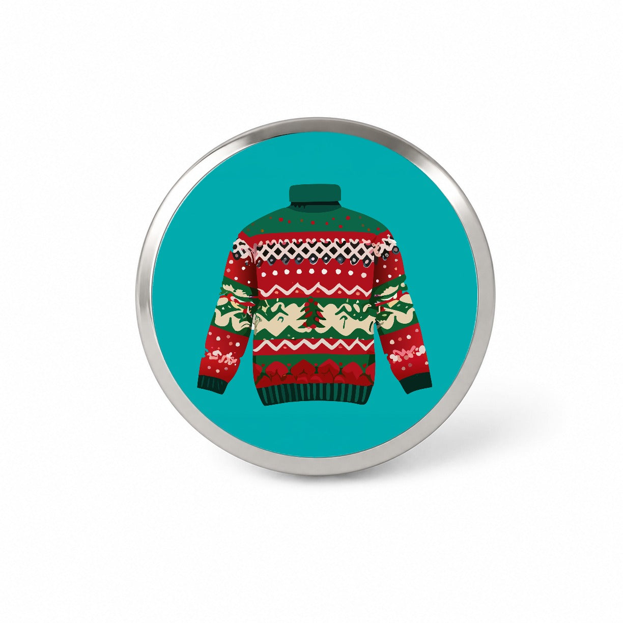 Ugly Christmas Sweater Novelty Hat Backpack Lapel Pin