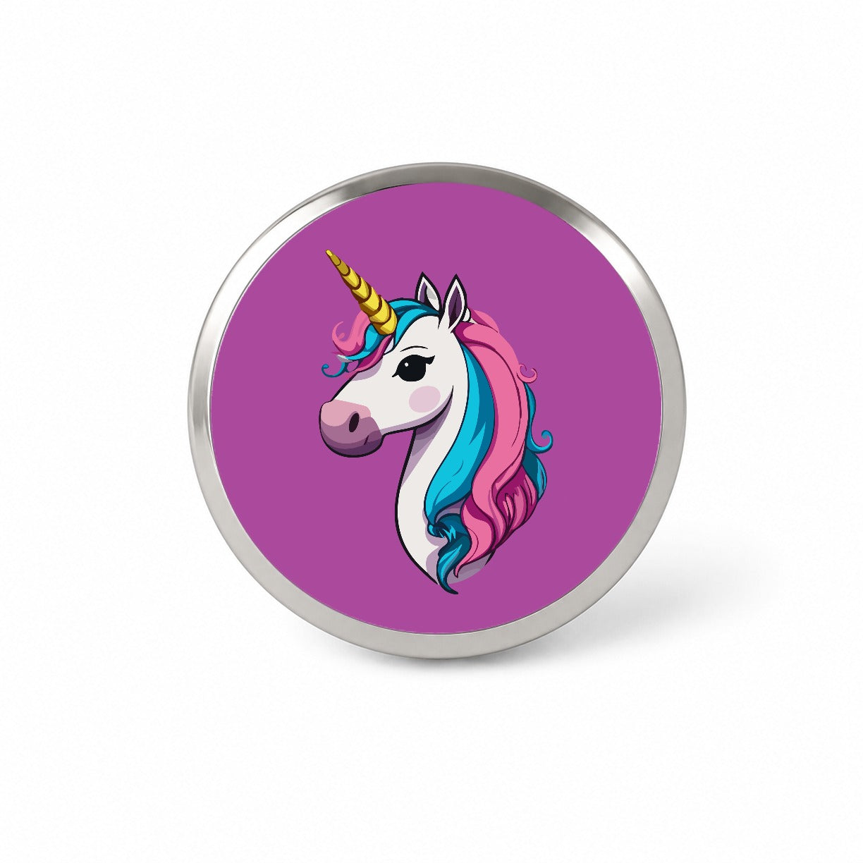 Unicorn Head Beautiful Novelty Hat Backpack Lapel Pin