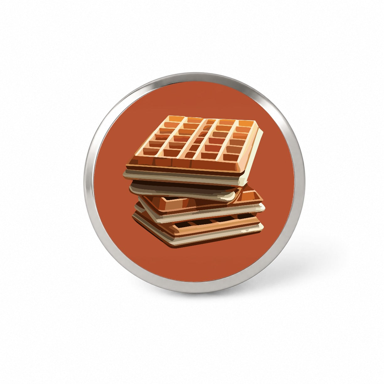 Waffles Stack Breakfast Food Novelty Hat Backpack Lapel Pin