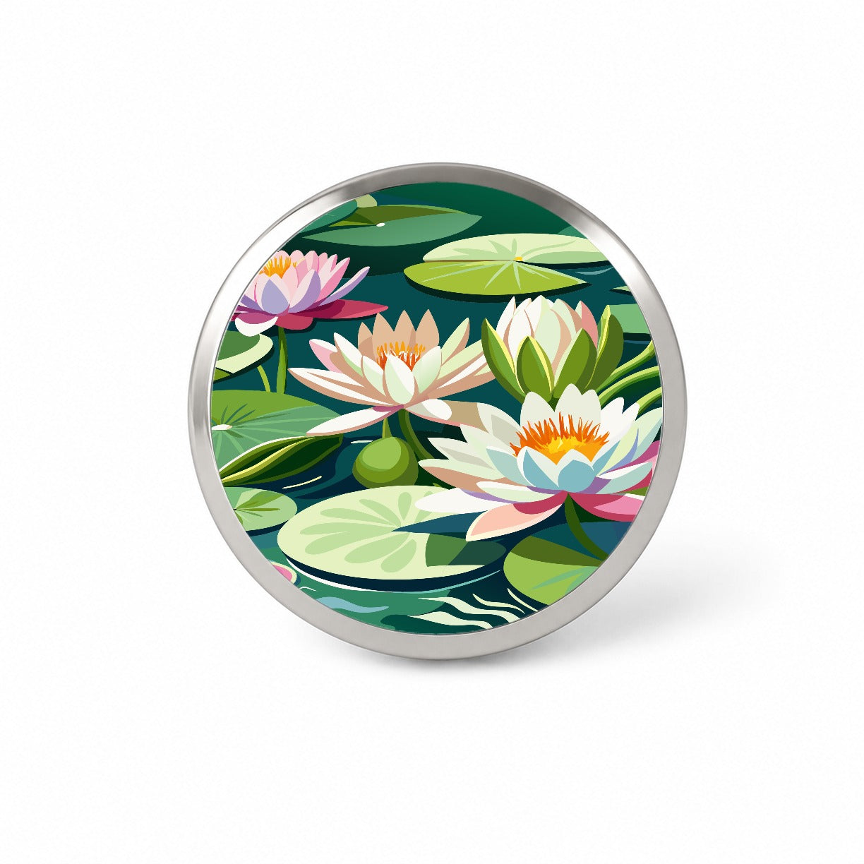 Water Lilies Lily Pond Novelty Hat Backpack Lapel Pin