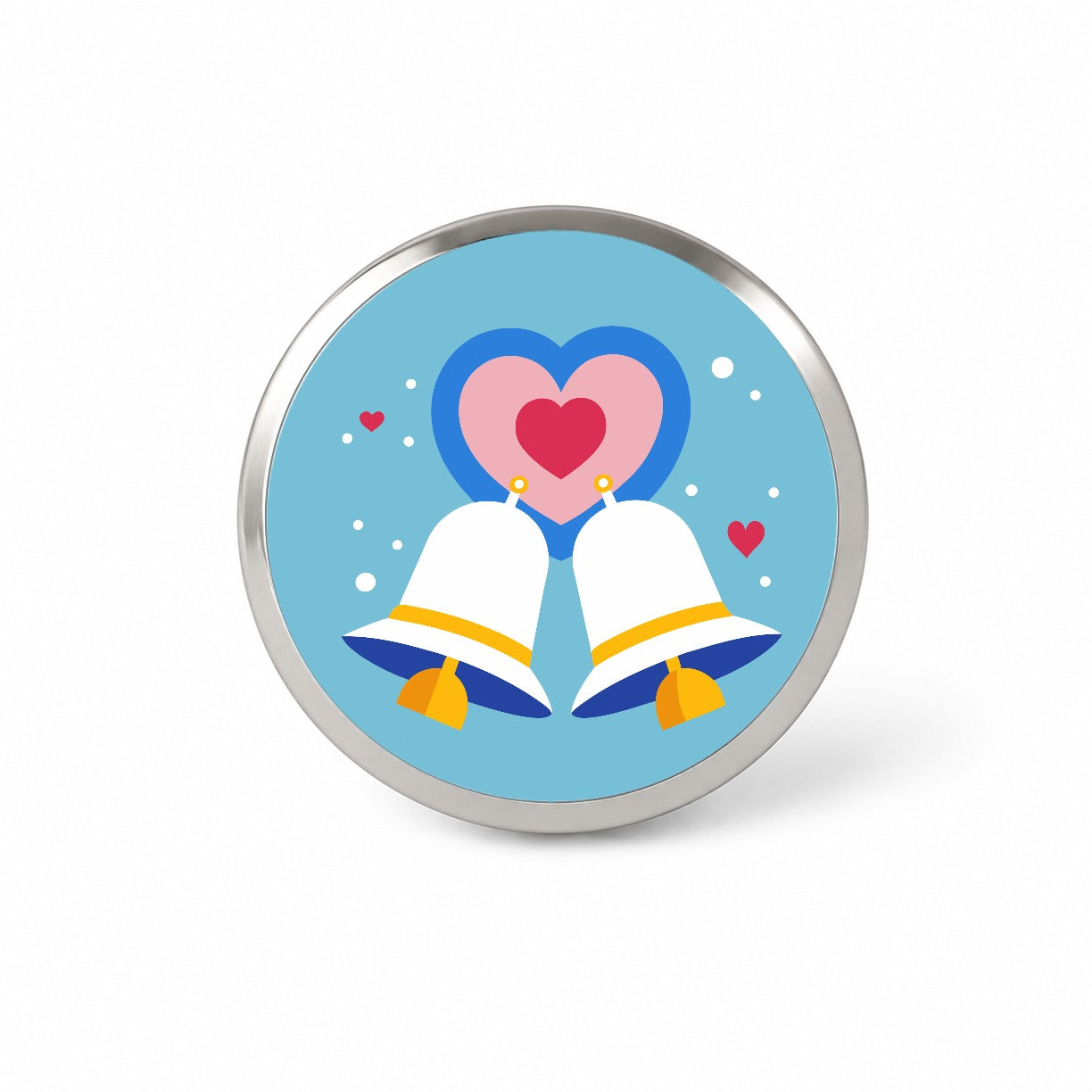 Wedding Bells Heart Love Marriage Novelty Hat Backpack Lapel Pin