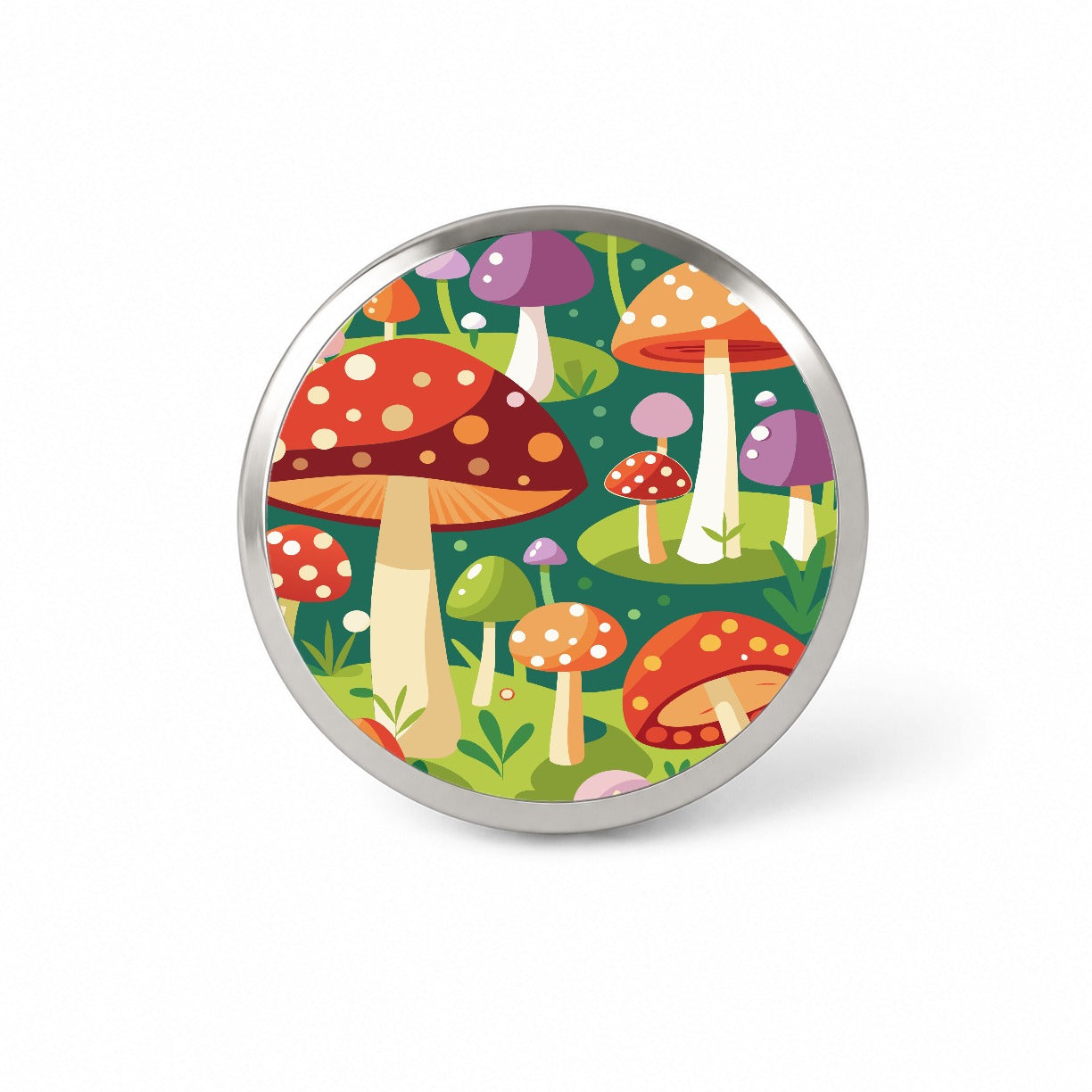 Woodland Mushrooms in the Forest Scattered Novelty Hat Backpack Lapel Pin
