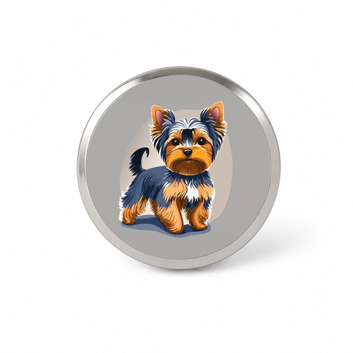Yorkshire Terrier Dog Standing Novelty Hat Backpack Lapel Pin