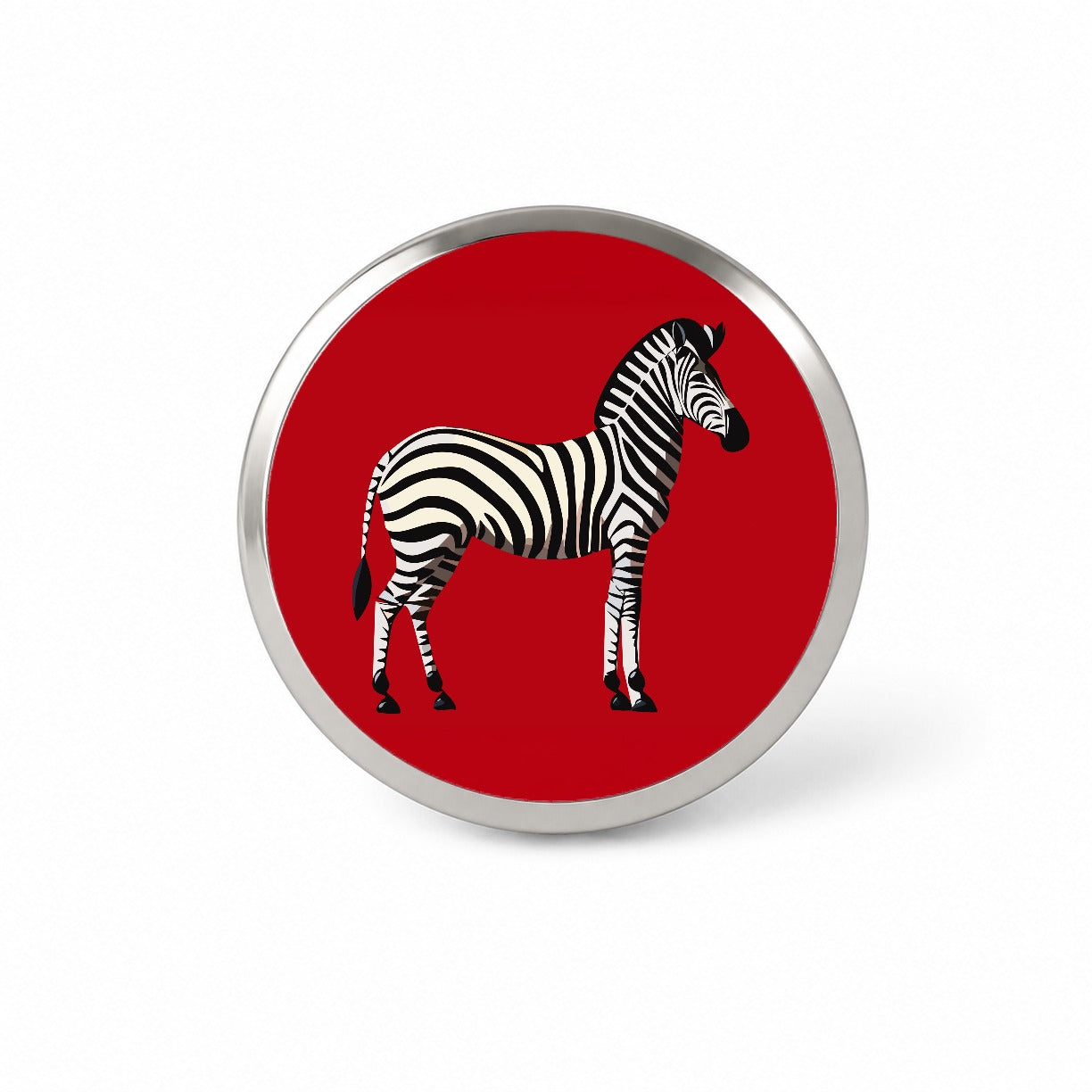 Zebra Standing Profile Novelty Hat Backpack Lapel Pin