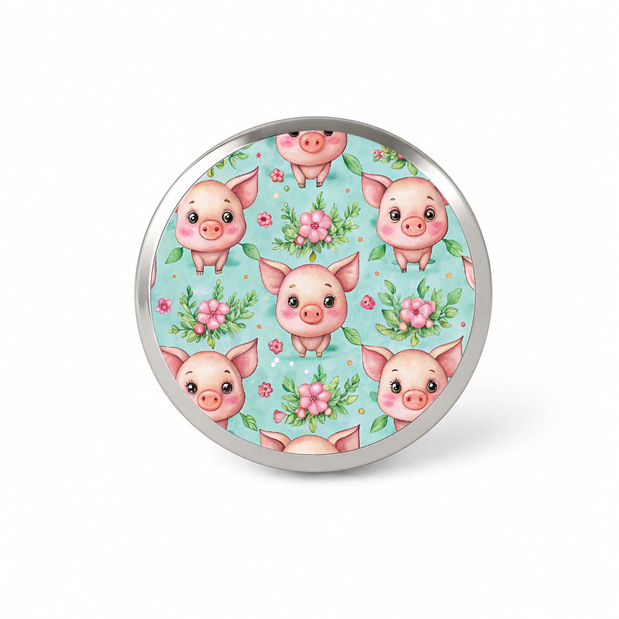 Adorable Pig Faces Watercolor Novelty Hat Backpack Lapel Pin