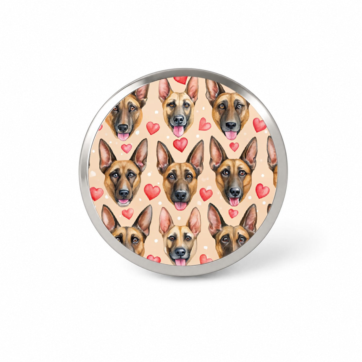 Belgian Malinois Dog Faces Hearts Novelty Hat Backpack Lapel Pin