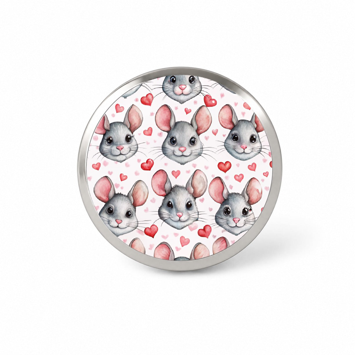 Cute Chinchilla Faces Hearts Novelty Hat Backpack Lapel Pin