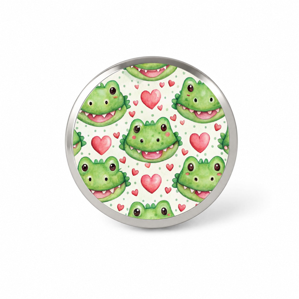 Cute Crocodile Alligator Faces Hearts Novelty Hat Backpack Lapel Pin