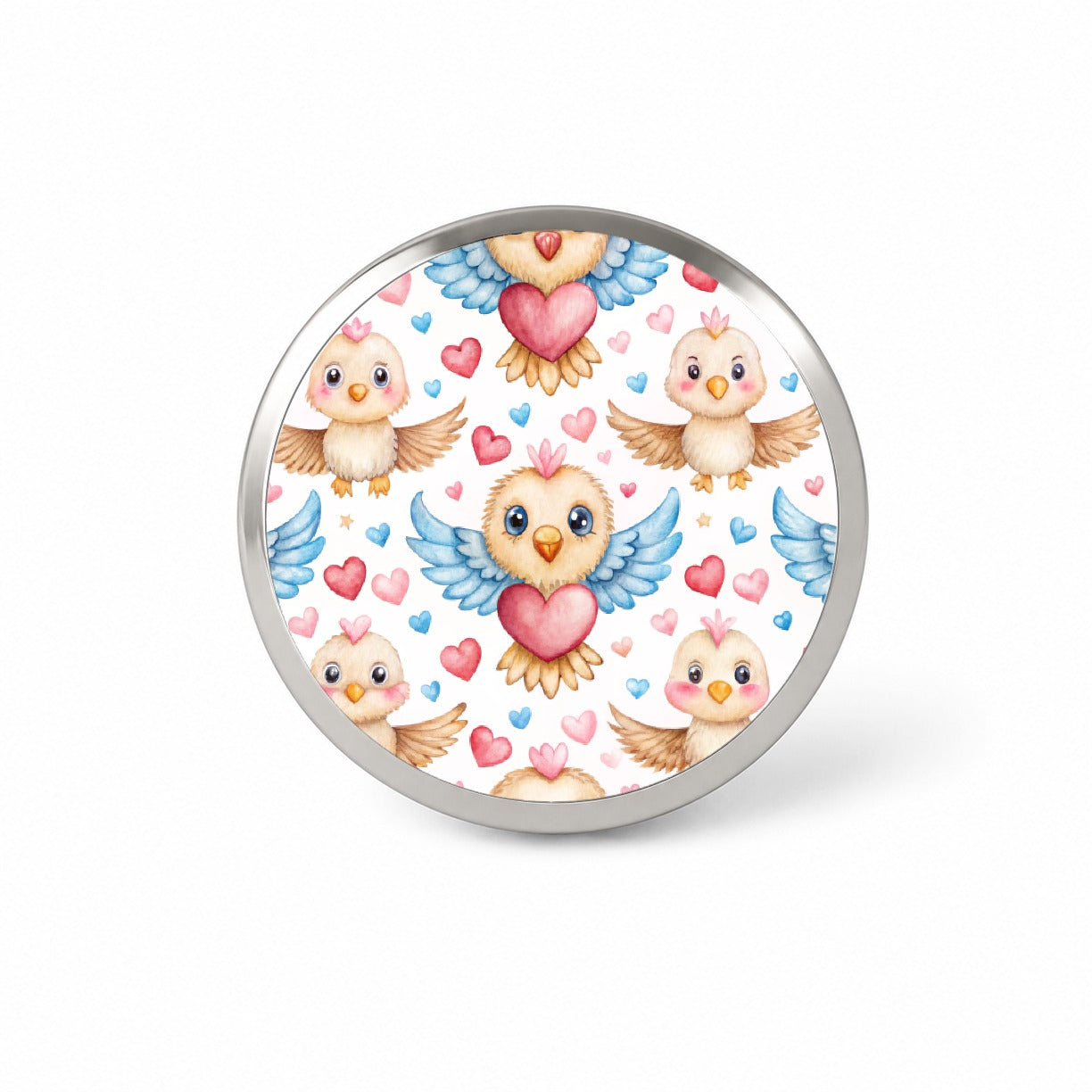 Cute Eagles Hearts Watercolor Novelty Hat Backpack Lapel Pin