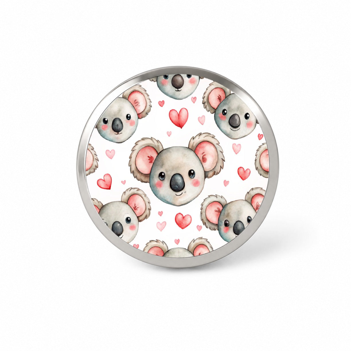 Cute Koala Bears Faces Hearts Novelty Hat Backpack Lapel Pin
