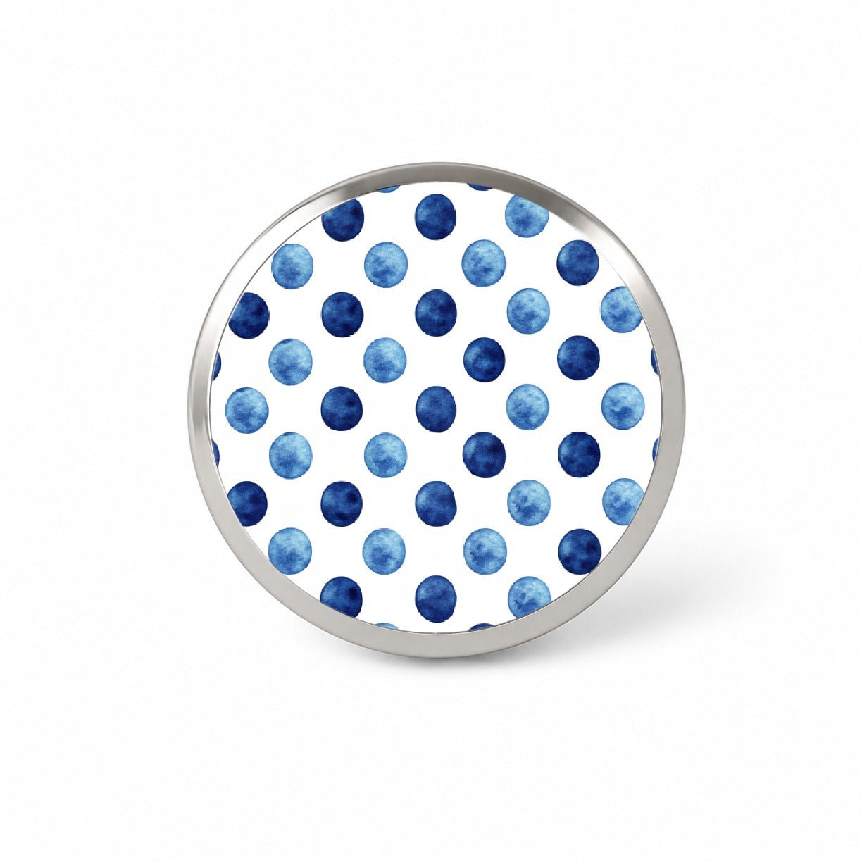 Dark Blue Polka Dots White Background Novelty Hat Backpack Lapel Pin