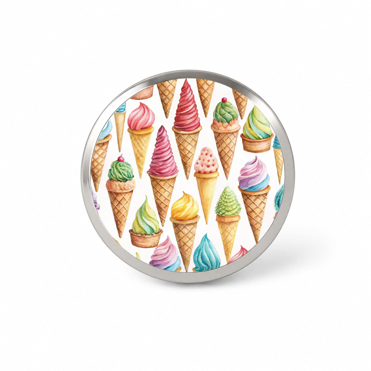 Ice Cream Cones Colorful Novelty Hat Backpack Lapel Pin