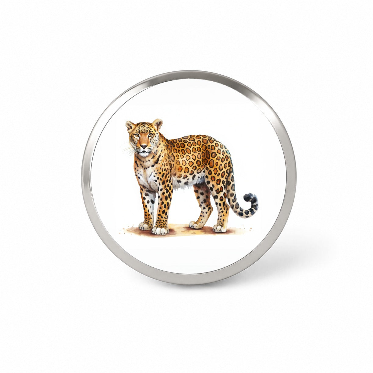 Leopard Print Watercolor Novelty Hat Backpack Lapel Pin