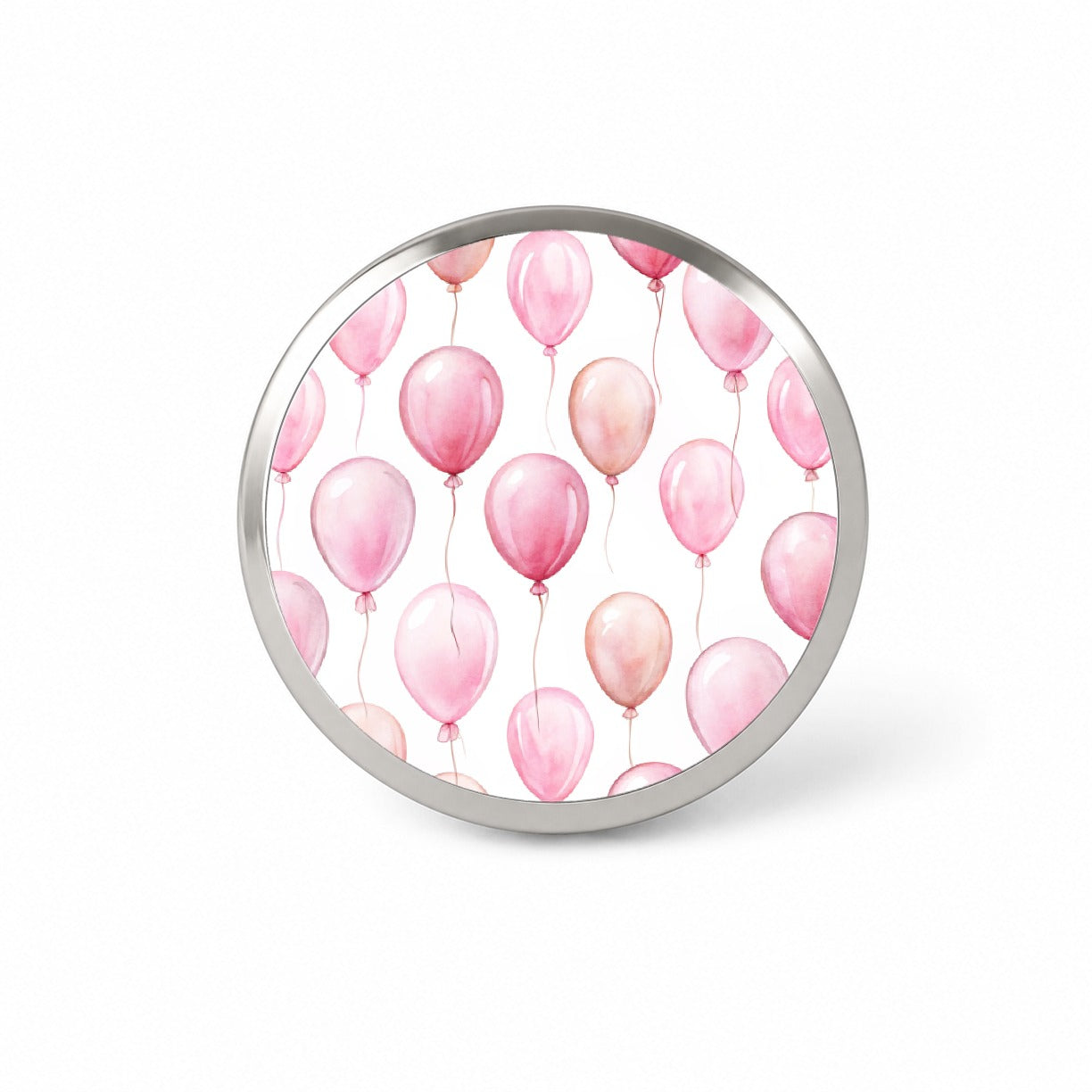Light Pink Balloons Watercolor Birthday Novelty Hat Backpack Lapel Pin