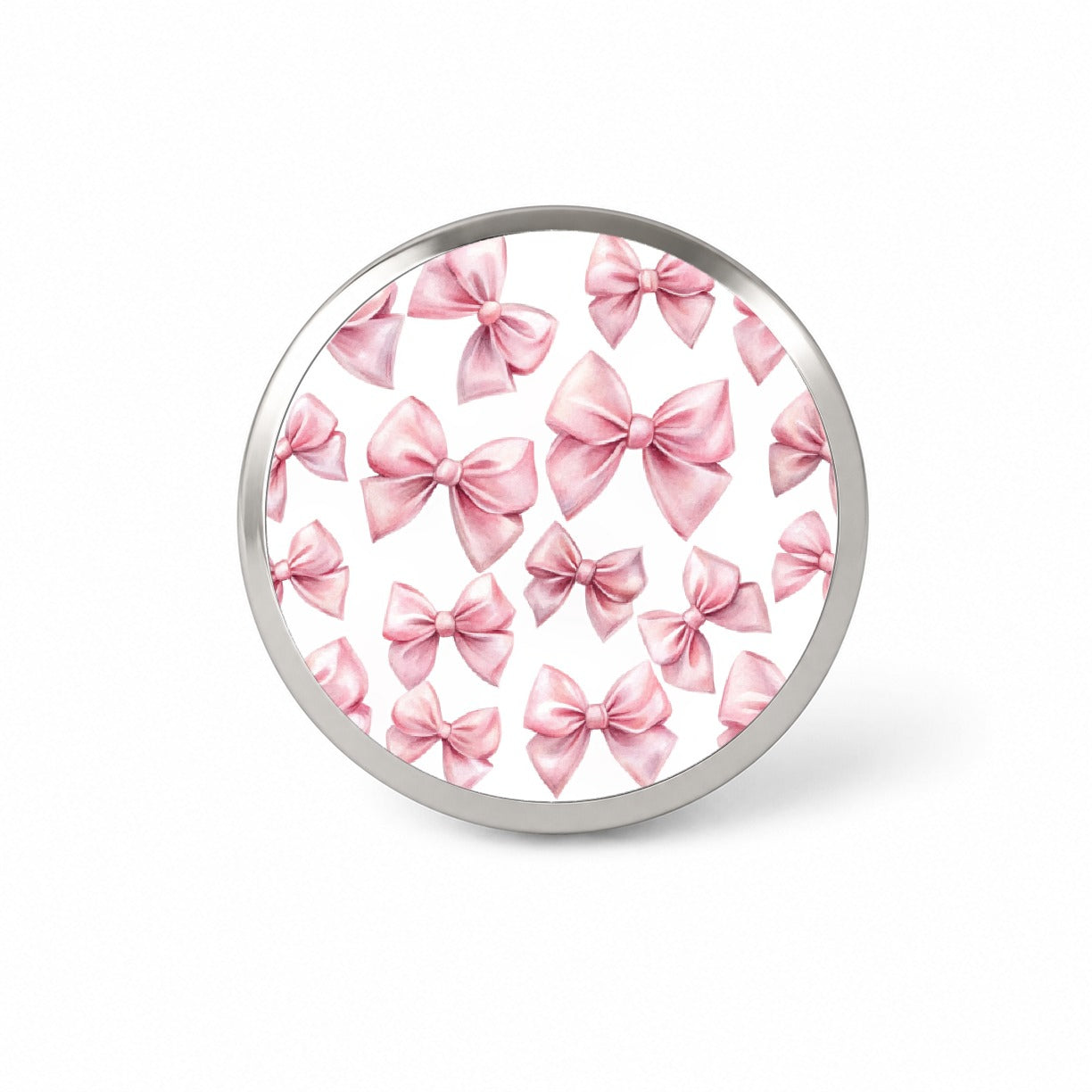 Light Pink Scattered Coquette Bows Watercolor Novelty Hat Backpack Lapel Pin