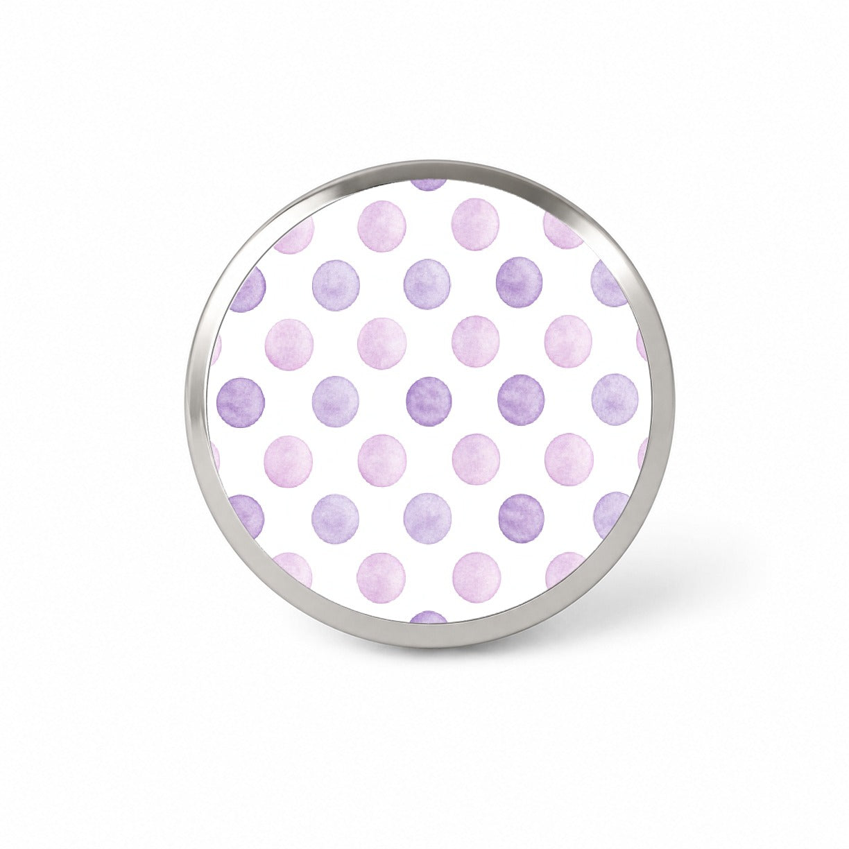 Light Purple Polka Dots White Background Novelty Hat Backpack Lapel Pin