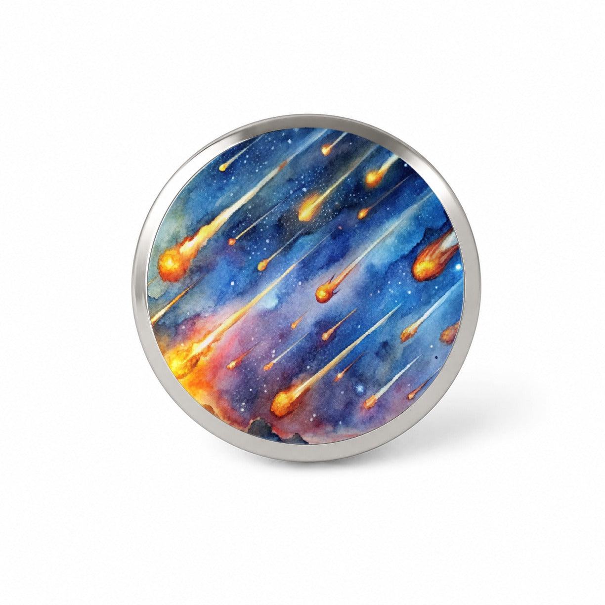 Meteors Watercolor Novelty Hat Backpack Lapel Pin