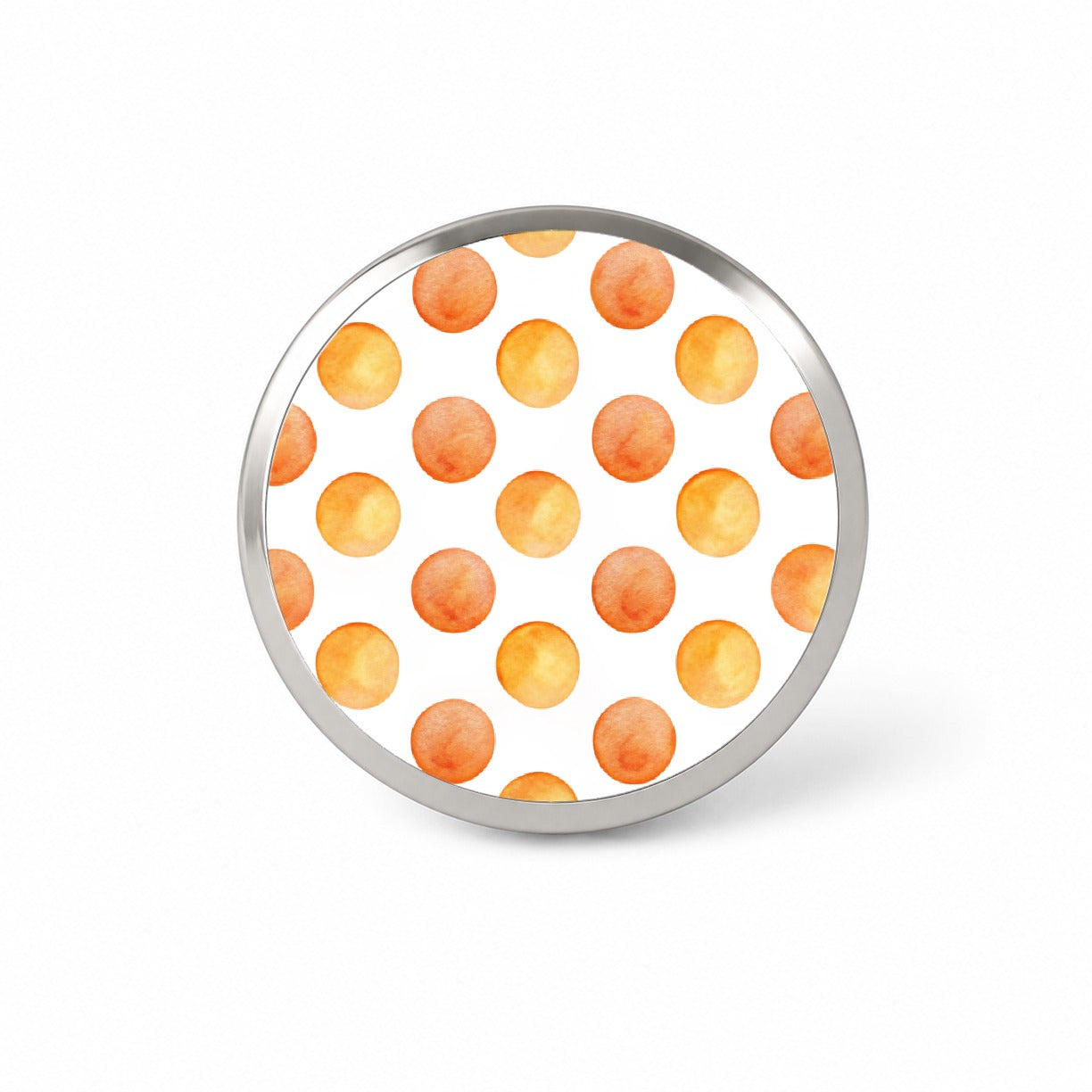 Orange Polka Dots White Background Novelty Hat Backpack Lapel Pin