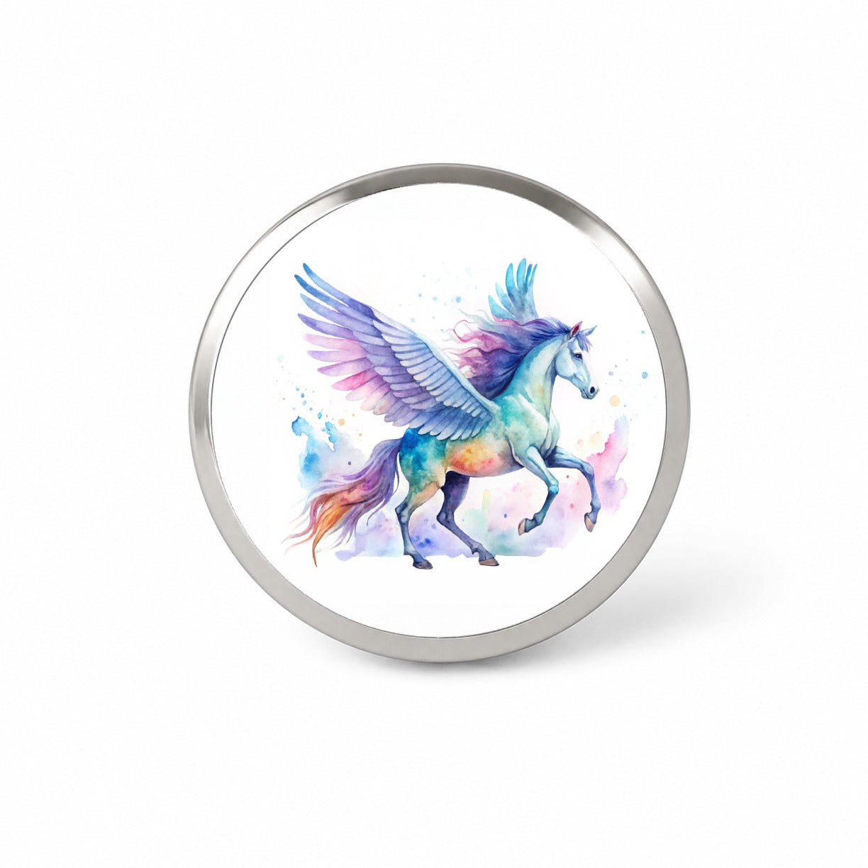 Pegasus Greek Mythology Watercolor Design Novelty Hat Backpack Lapel Pin