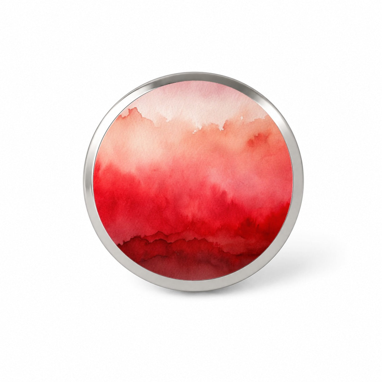 Red Ombre Watercolor Novelty Hat Backpack Lapel Pin