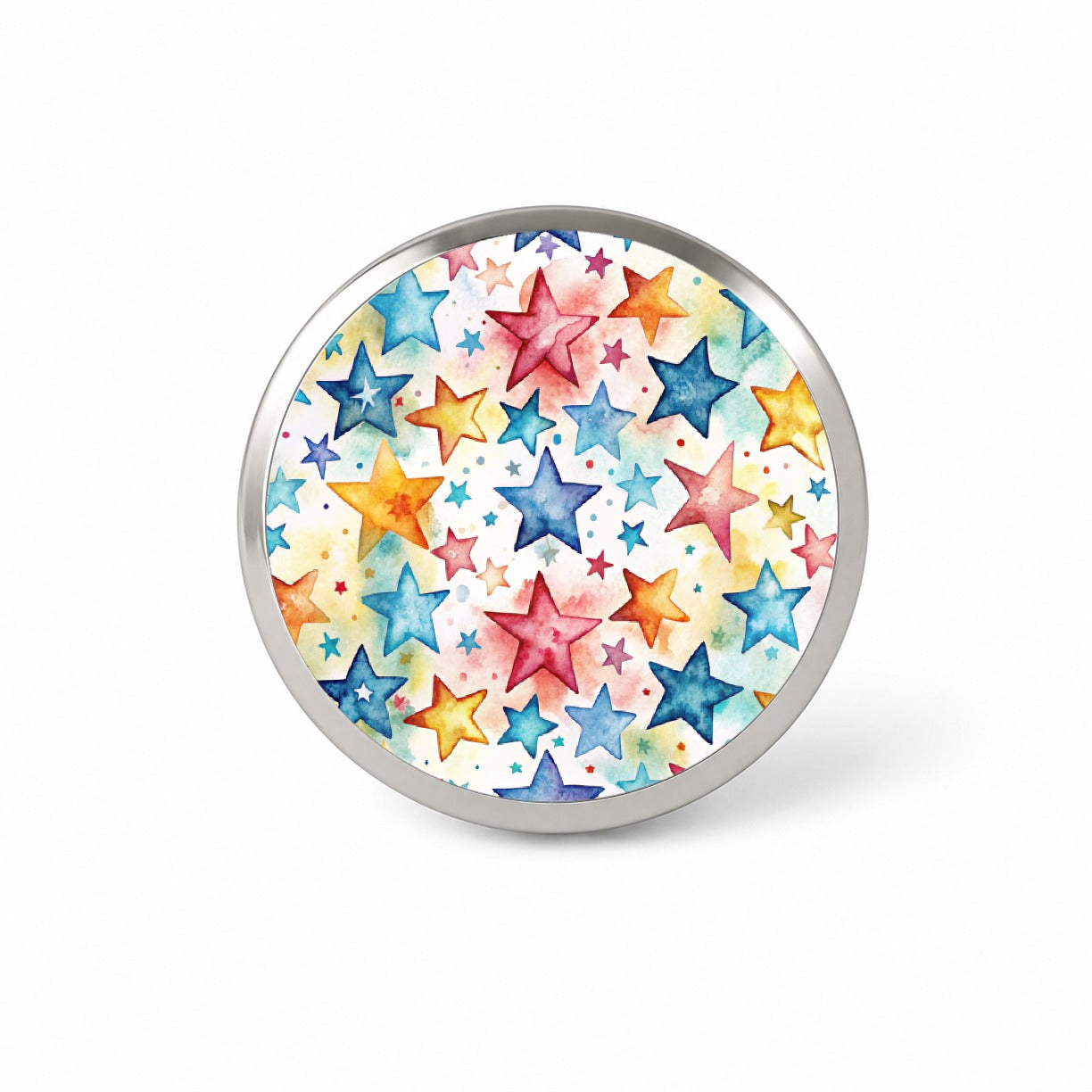 Stars Colorful Watercolor Novelty Hat Backpack Lapel Pin