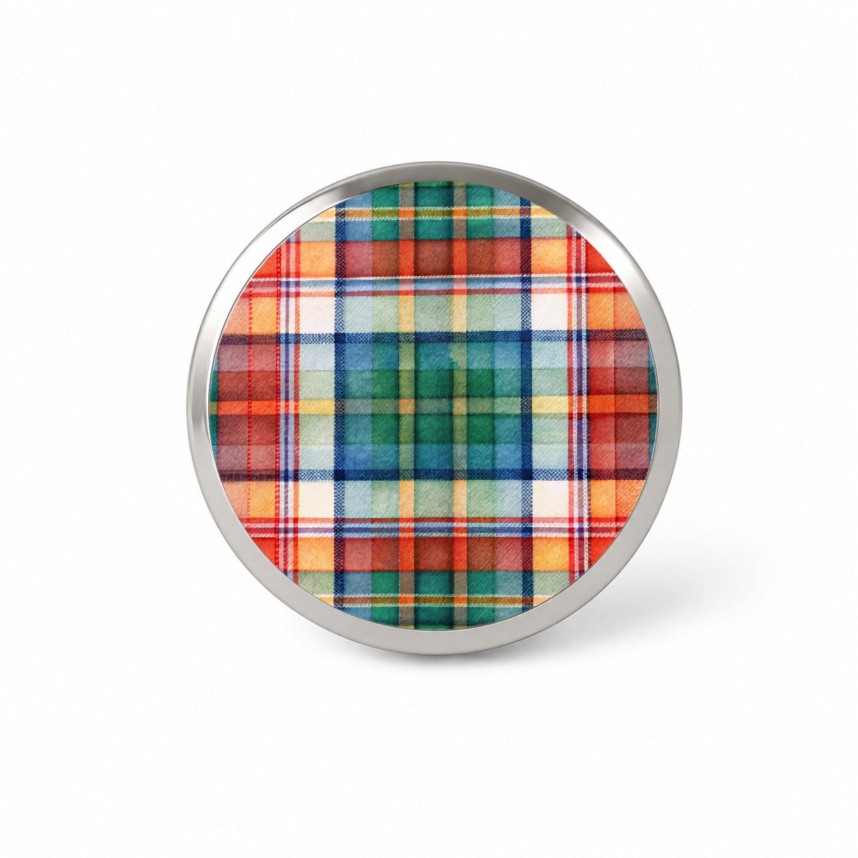 Tartan Plaid Watercolor Novelty Hat Backpack Lapel Pin
