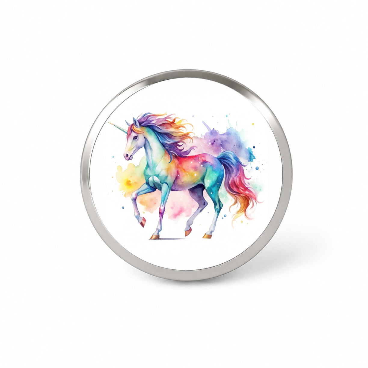 Unicorn Beautiful Watercolor Design Novelty Hat Backpack Lapel Pin