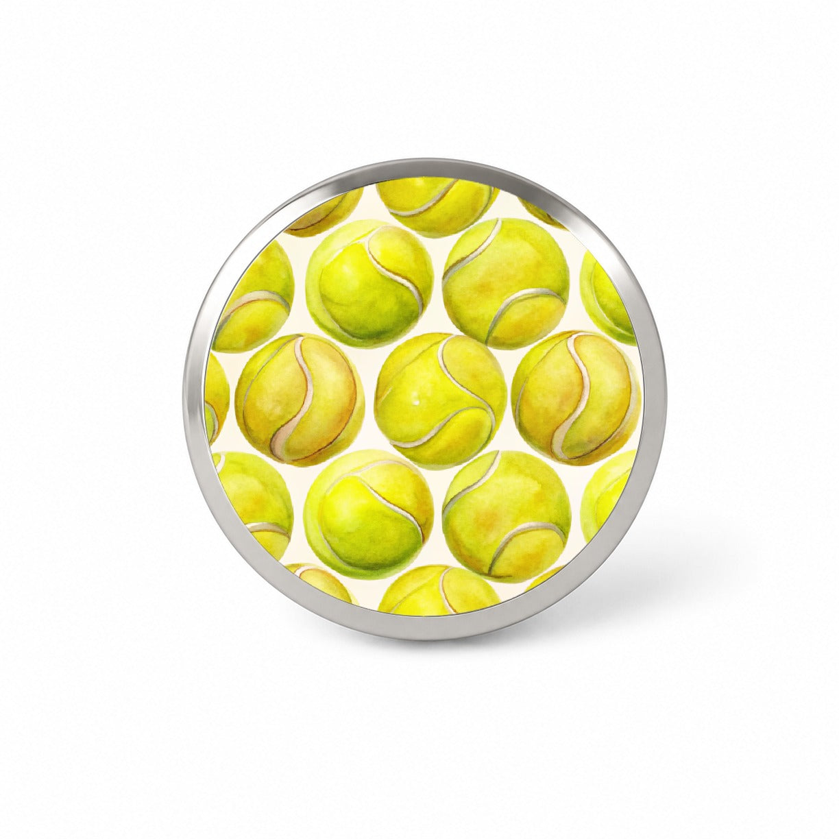 Yellow Tennis Balls Watercolor Novelty Hat Backpack Lapel Pin