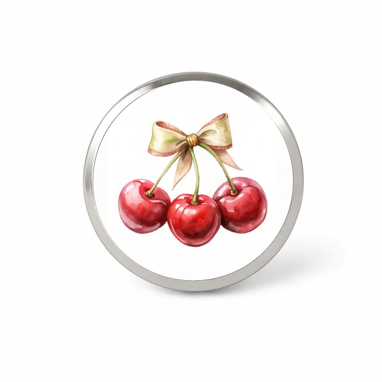 Bow Tied Around Cherries Coquette Novelty Hat Backpack Lapel Pin