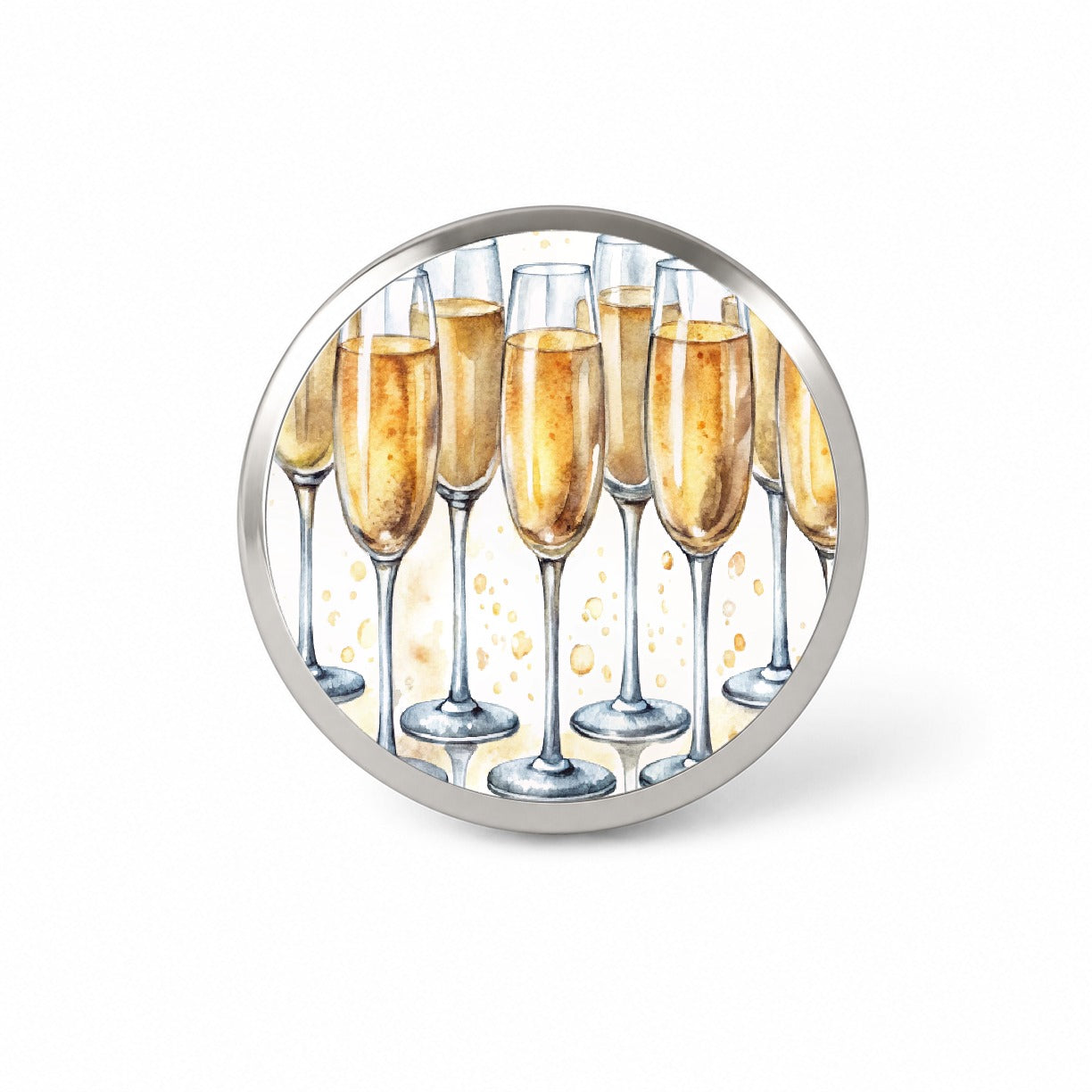 Champagne Glasses Novelty Hat Backpack Lapel Pin