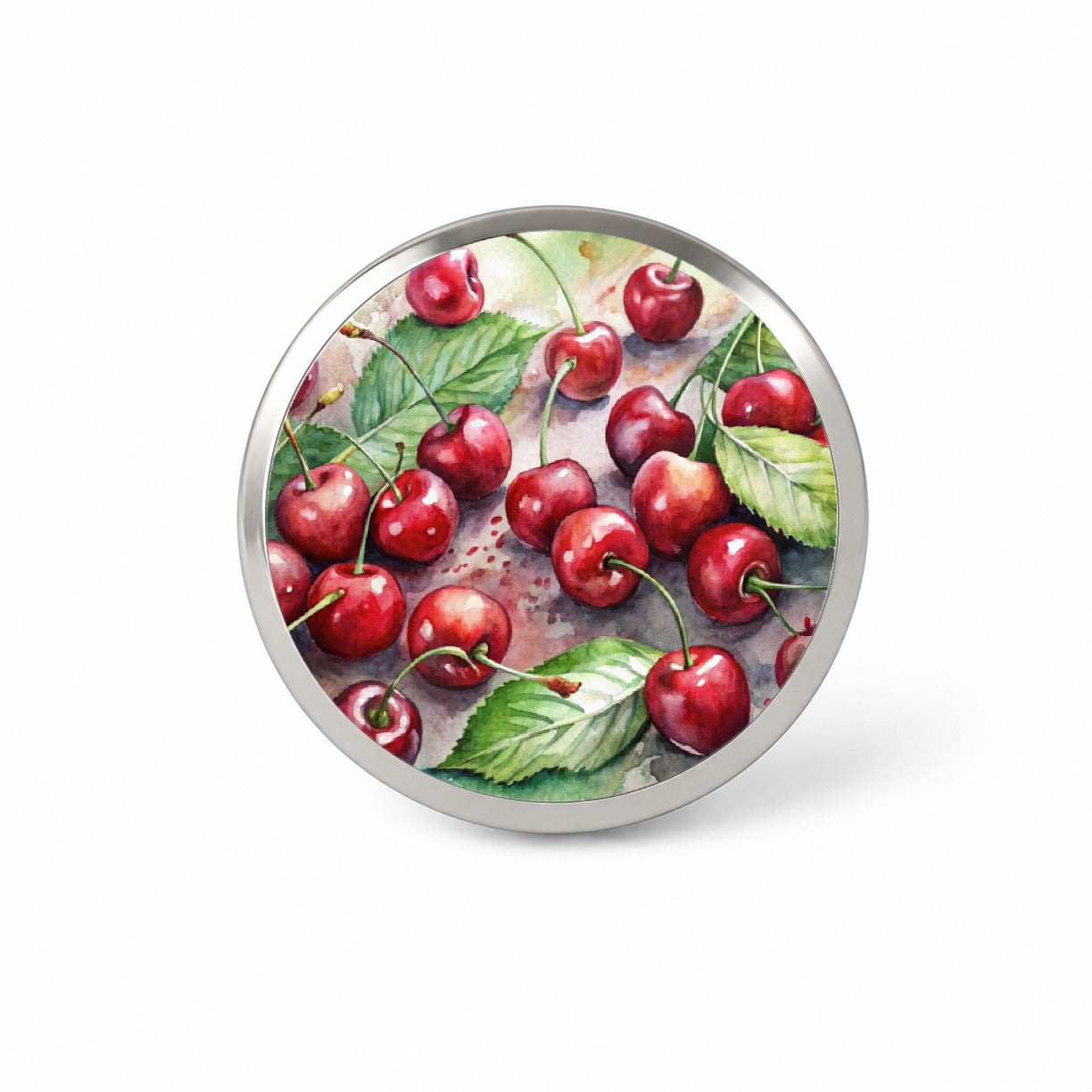Cherries Fruit Watercolor Novelty Hat Backpack Lapel Pin