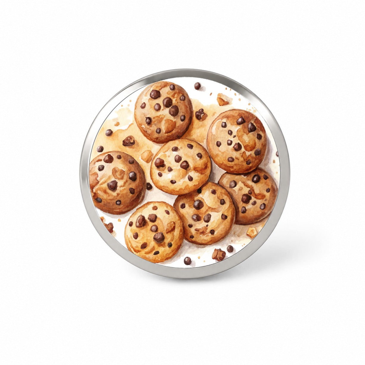 Chocolate Chip Cookies Watercolor Novelty Hat Backpack Lapel Pin