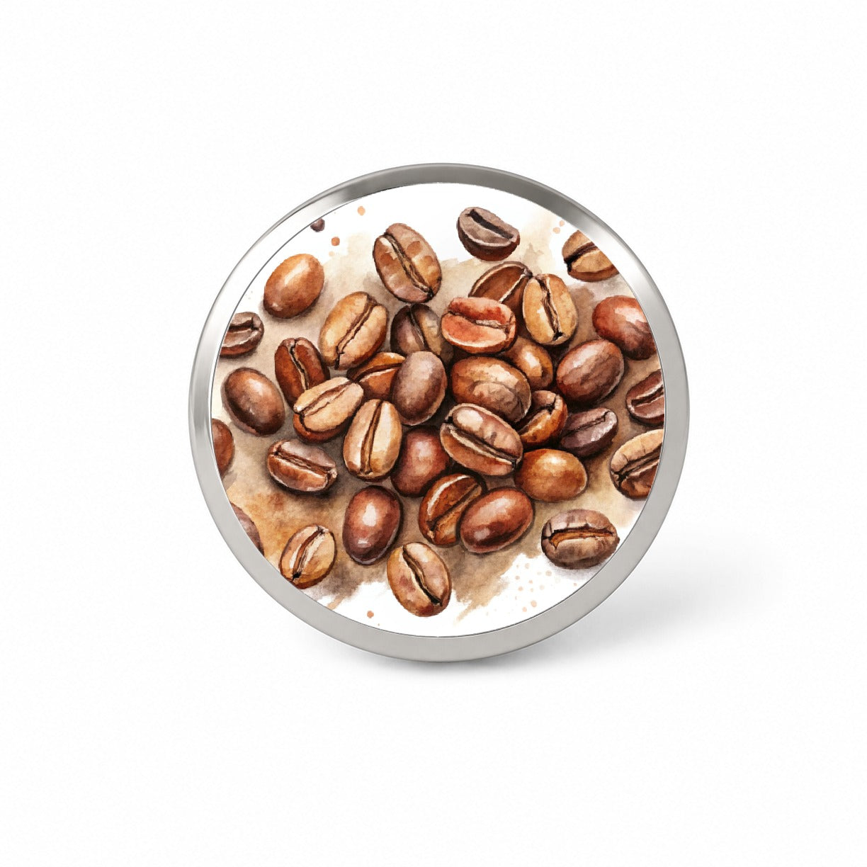 Coffee Beans Watercolor Novelty Hat Backpack Lapel Pin