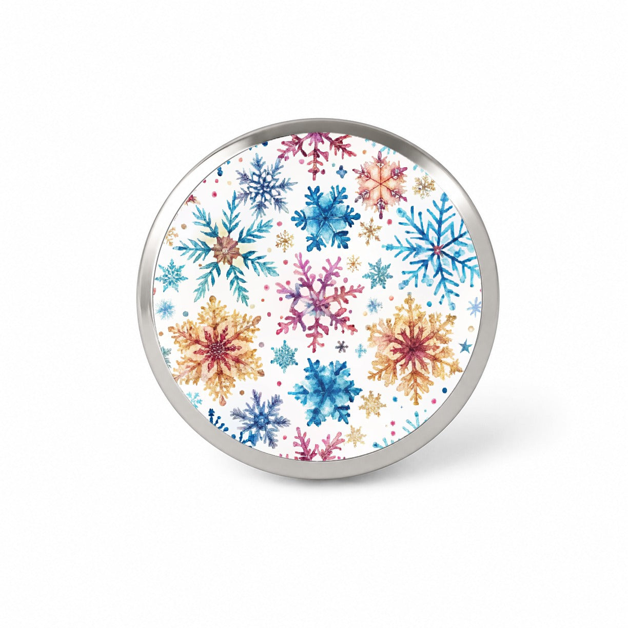 Colorful Snowflakes Winter Novelty Hat Backpack Lapel Pin