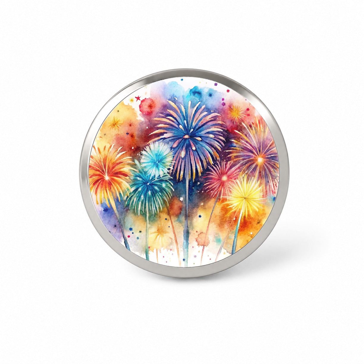 Fireworks Colorful Novelty Hat Backpack Lapel Pin