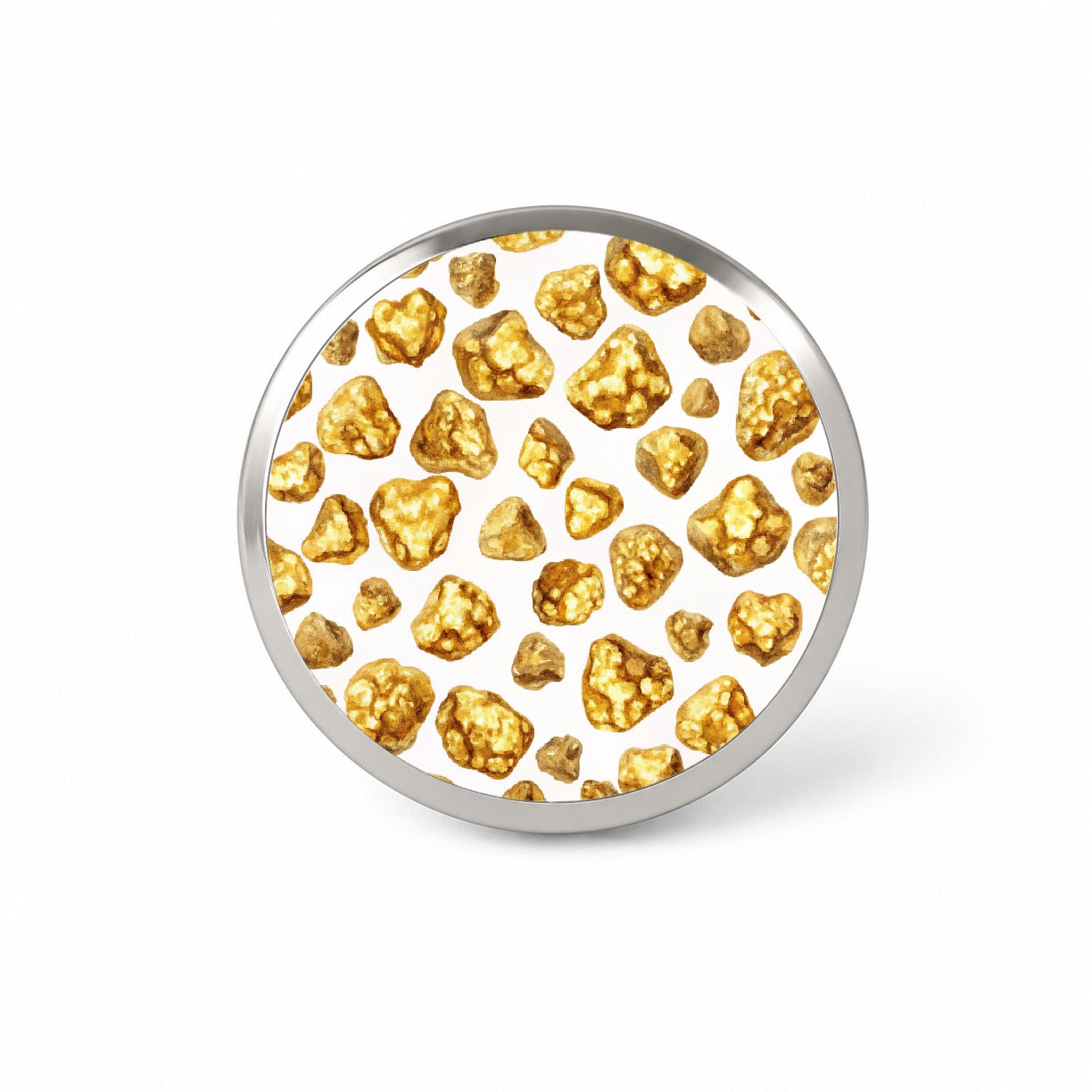 Gold Nuggets Pattern Watercolor Novelty Hat Backpack Lapel Pin