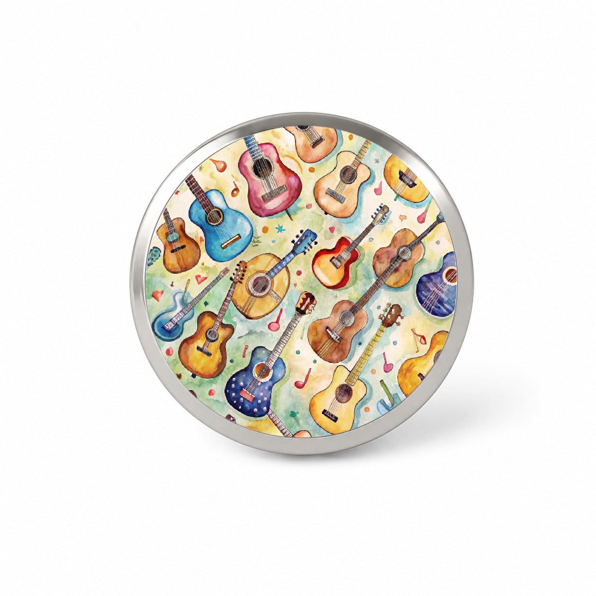 Guitars Artistic Colorful Music Novelty Hat Backpack Lapel Pin