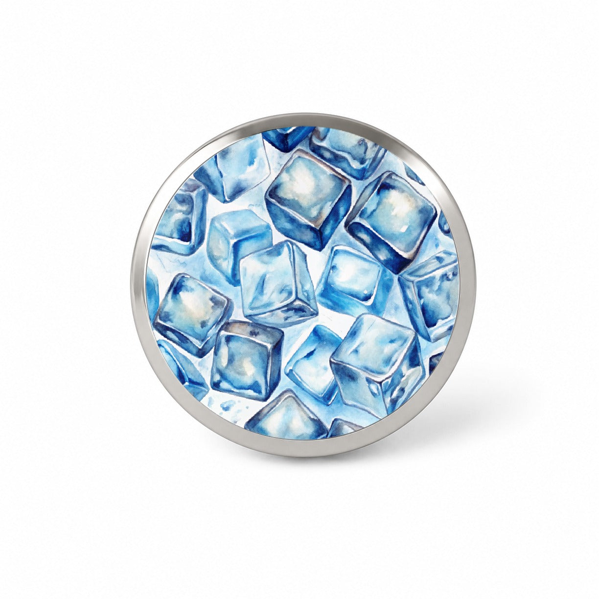 Ice Cubes Watercolor Novelty Hat Backpack Lapel Pin
