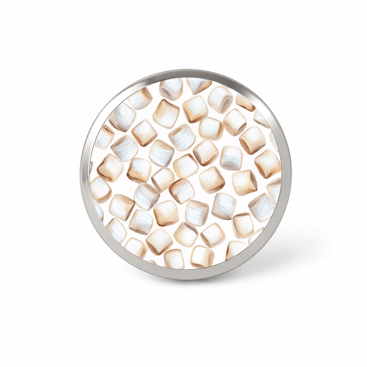 Lots Of White Marshmallows Novelty Hat Backpack Lapel Pin