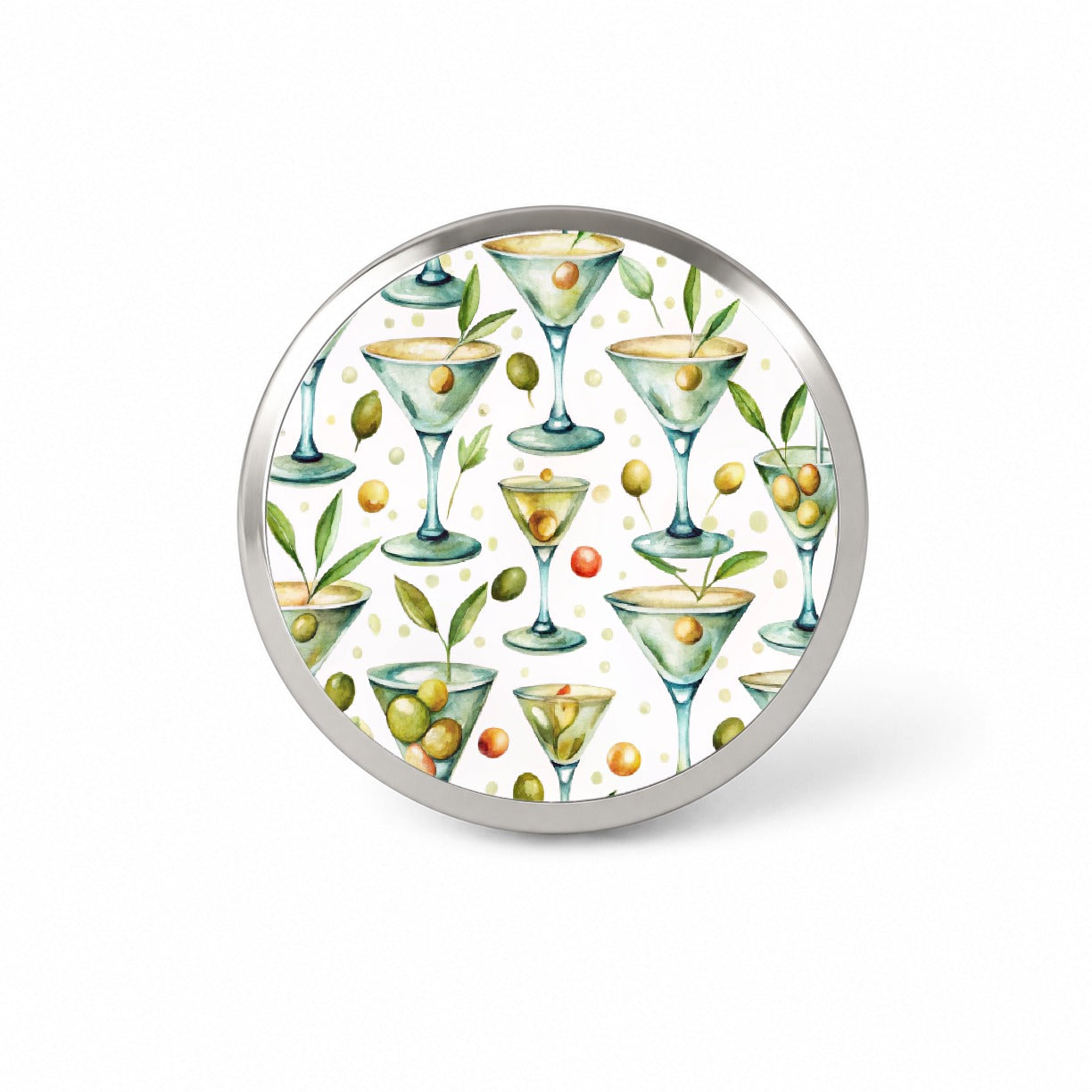 Martinis With Olives Alcohol Novelty Hat Backpack Lapel Pin